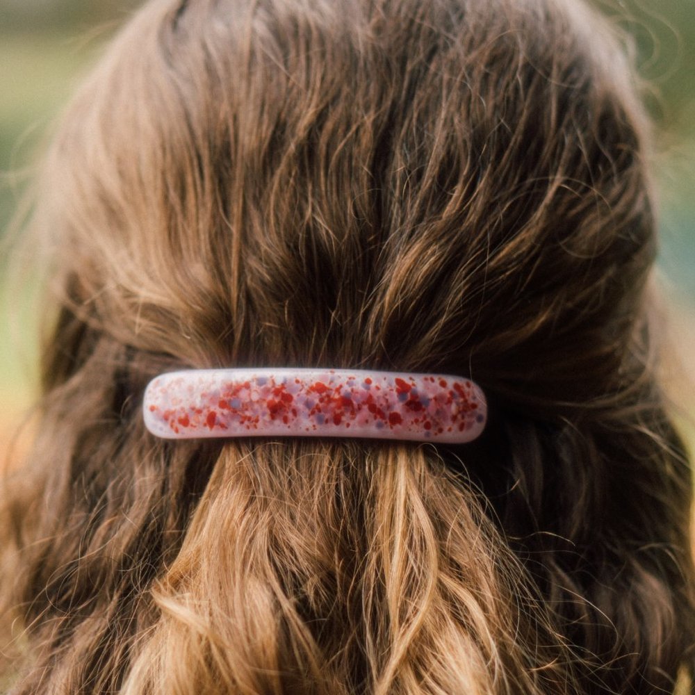 Handmade Glass Hair Barrette